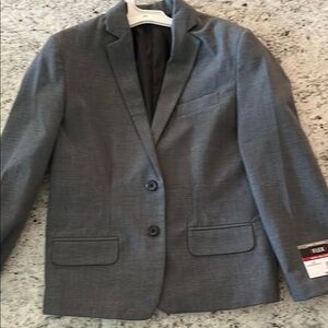 Boys Van Heusen Gray Sport Coat with Notched Lapels, size 8 Husky